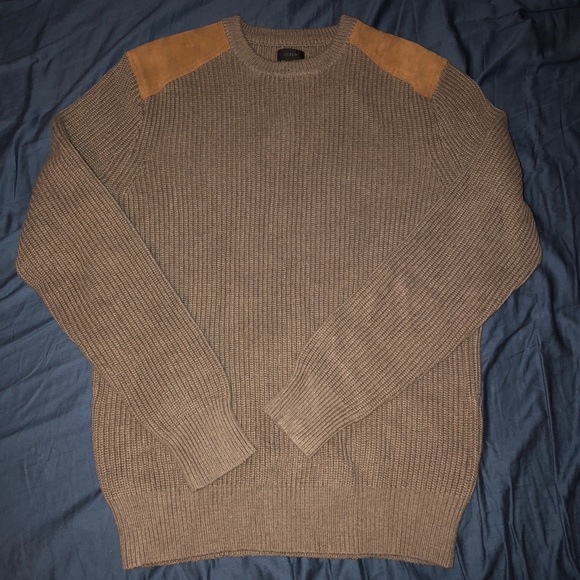 Sweater W Leather Shoulder Pads 